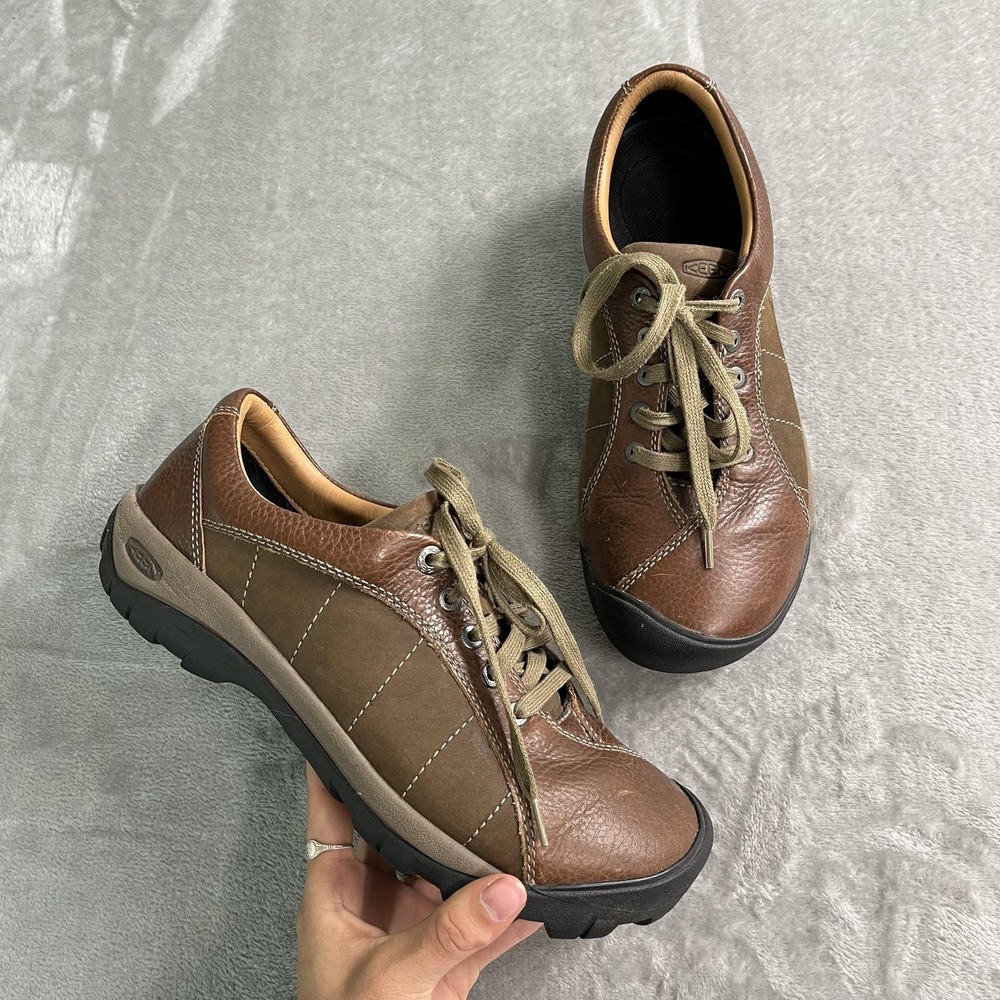 Keen Shoes Womens Size 10.5 Brown Leather Lace Up Comfort Walking Casual 1012132